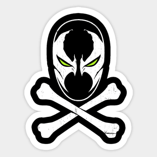 SPAWN AND CROSSBONES (4 dark tees) Sticker